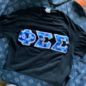 Phi sigma sigma lettered t-shirt